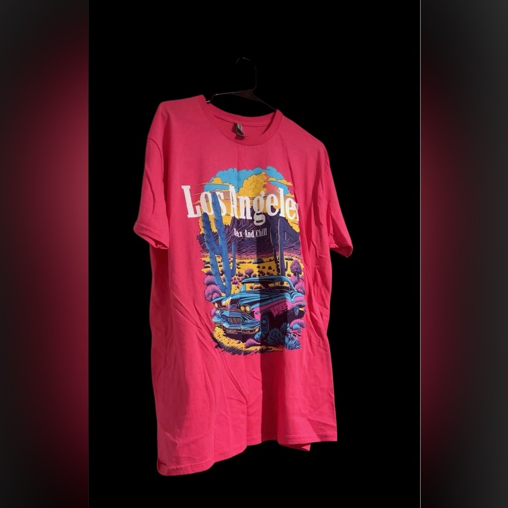 Pink Los Angeles Graphic T-Shirt